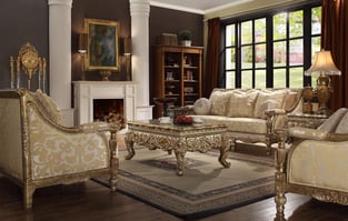 Living Room  Gold, Antique Homey Design  image