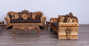 Brown, Gold European Furniture 42035-S Living Room interior