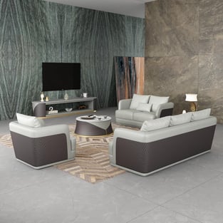 Buy Gray, Chocolate European Furniture Living Room 