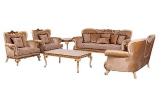 Beige, Gold, Sand European Furniture 40017-S-Set-2 Living Room interior