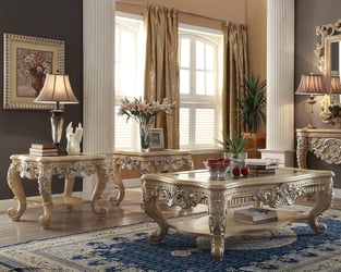 Accent Tables  Silver, Light Beige Homey Design  image