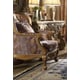 Homey Design HD-1302 Traditional Victorian Golden Brown Tufted Chair