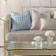 Antique Satin Gold Fabric Sofa Set 2Pcs Traditional Homey Design HD-627