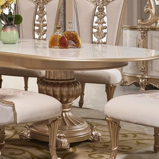 Dining Room  Beige, Gold Homey Design  photo