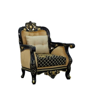 Order Gold, Antique, Black European Furniture 30019-S-Set-3 Living Room now