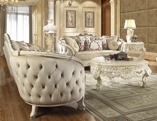 Living Room  Beige, White, Cream Homey Design  image