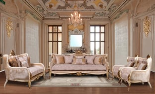 Beige, Gold, Antique European Furniture 47075-L Living Room interior