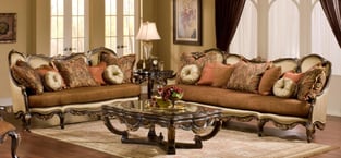 Mahogany, Brown, Cherry, Chestnut Homey Design  HD-90001-Set-3 Living Room interior