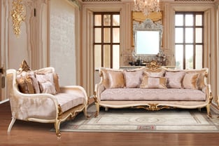 Living Room  Beige, Gold, Antique European Furniture photo