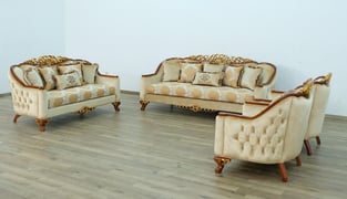 Living Room  Brown, Gold European Furniture image