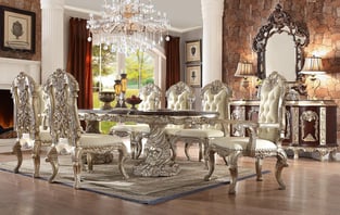 Buy Silver, Cherry, Antique White Homey Design  Dining Room 