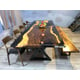 Epoxy River Dining Table European Furniture Capri EVT0015-118-BLK-T