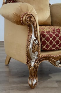 Living Room  Gold, Red European Furniture image