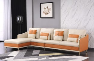 Living Room  Off-White, Orange European Furniture image