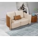 Luxury Italian Leather Beige & Orange Sofa Set 3Pcs MAKASSAR EUROPEAN FURNITURE 