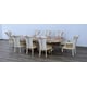 Valentina Beige Oval Dining Set 11Pcs w/ Beige Gold Chairs EUROPEAN FURNITURE