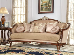 Living Room  Mahogany, Beige, Brown Homey Design  image