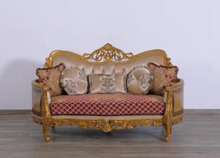 Gold, Red European Furniture 31058-L  Living Room interior