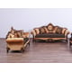 Imperial Luxury Black & Dark Gold RAFFAELLO Sofa Set 2Pcs EUROPEAN FURNITURE