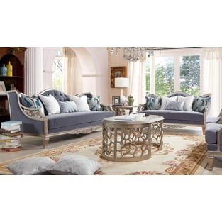 Living Room  Silver, Cobalt blue Homey Design  photo