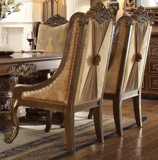 Dining Room  Cream, Gold Finish, Walnut Homey Design  photo