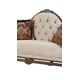 Luxury Chenille Dark Wood Sofa Set 2Pcs Rosella Benetti’s Classic Traditional