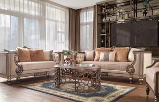 Living Room  Beige, Gold Homey Design  image