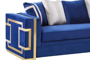 Gold, Blue Cosmos Furniture Lawrence-Set-2 Living Room interior