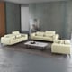 Off White Italian Leather CAVOUR Sofa Set 2Pcs EUROPEAN FURNITURE Contemporary 