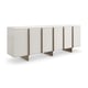 Almost White & Lucent Bronze Metallic EMPHASIS CREDENZA by Caracole 