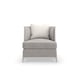 Silver Micro-Chenille Performance Fabric Accent Chair BACK IN STYLE by Caracole 