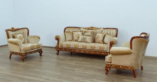 Living Room  Gold, Sand, Walnut European Furniture image