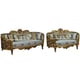 Classic Antique Bronze Fabric 30014 BELLAGIO Sofa Set 2Pcs EUROPEAN FURNITURE