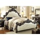 Classic White Dark Brown Finish CAL King Size Bedroom Set 4Pcs Homey Design HD-1208