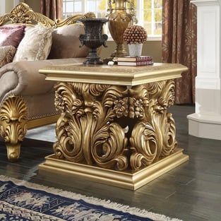 Accent Tables  Gold Finish Homey Design  photo