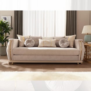 Living Room  Gold, Cream Homey Design  image