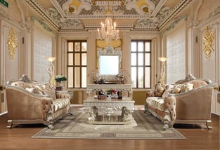 Beige, Silver Homey Design  HD-C820 Living Room interior