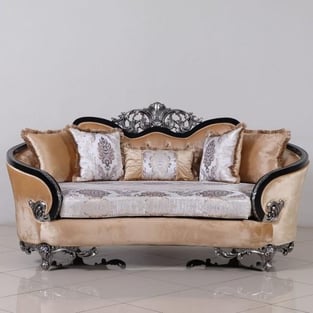 Living Room  Antique, Silver, Black European Furniture image