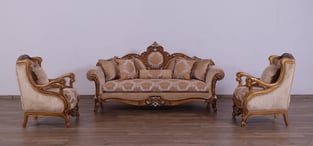 Living Room  Brown, Gold, Silver European Furniture image