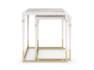 Buy Gold, Pearl White Caracole Accent Tables 