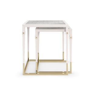 Buy Gold, Pearl White Caracole Accent Tables 