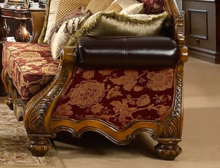 Buy Burgundy, Gold Homey Design  Living Room 