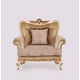 Luxury Beige & Gold Wood Trim FANTASIA Sofa Set 3 Pcs EUROPEAN FURNITURE Traditional
