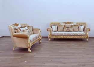 Living Room  Gold, Sand, Off-White European Furniture photo