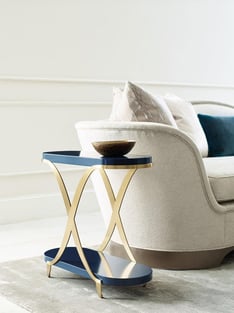 Accent Tables  Blue, Platinum Caracole photo