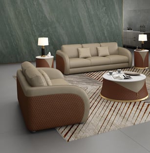 Buy Beige, Brown European Furniture Living Room 