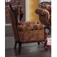 Homey Design HD-66 Luxury Cinnamon Finish Living Room Chair Carved Wood 