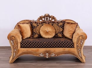 Buy Brown, Gold European Furniture Living Room 