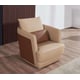 Tan Brown Italian Leather Sofa Set 5Pcs GLAMOUR EUROPEAN FURNITURE 