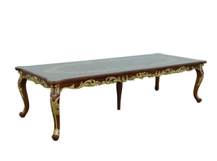 Brown, Gold, Emerald European Furniture 68582-DT-9-EM Dining Room interior